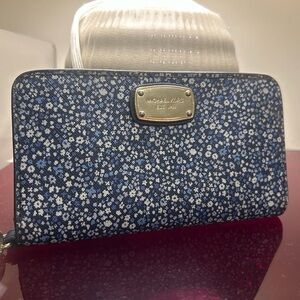 Michael Kors Navy Floral Women's Wallet